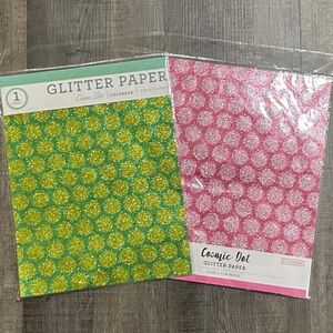 💞 New Set of 2 Colorbok Cosmic Dot Glitter Scrapbook Craft Paper Sheets